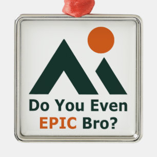 Ornement Carré Argenté Est-Ce Que Tu Epic Bro ?