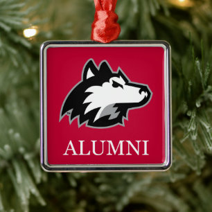 Ornement Carré Argenté Étudiant de la NIU Huskies