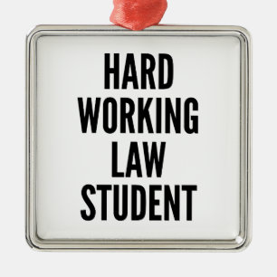Ornement Carré Argenté Étudiant en droit du travail difficile