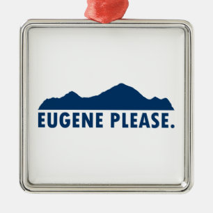 Ornement Carré Argenté Eugene Oregon S'Il Vous Plaît