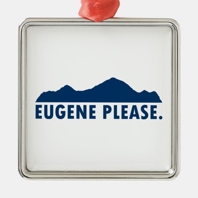 Ornement Carré Argenté Eugene Oregon S'Il Vous Plaît (Devant)