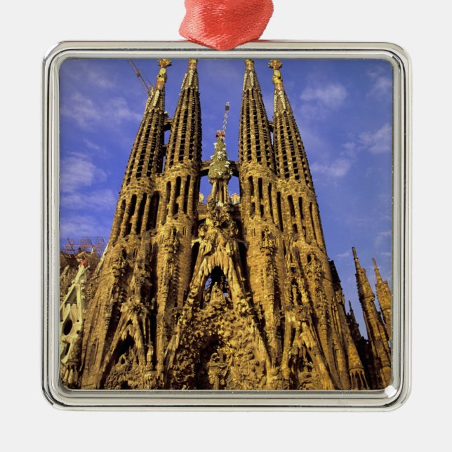 Ornement Carré Argenté Europe, Espagne, Barcelone, Sagrada Familia (Devant)
