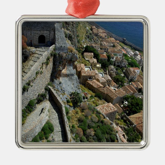 Ornement Carré Argenté Europe, Grèce, Péloponnèse, Monemvasia (Devant)