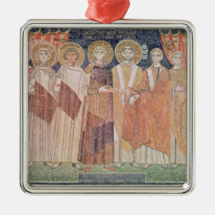Ornement Carré Argenté Évêque de octroi de Constantine IV privilèges