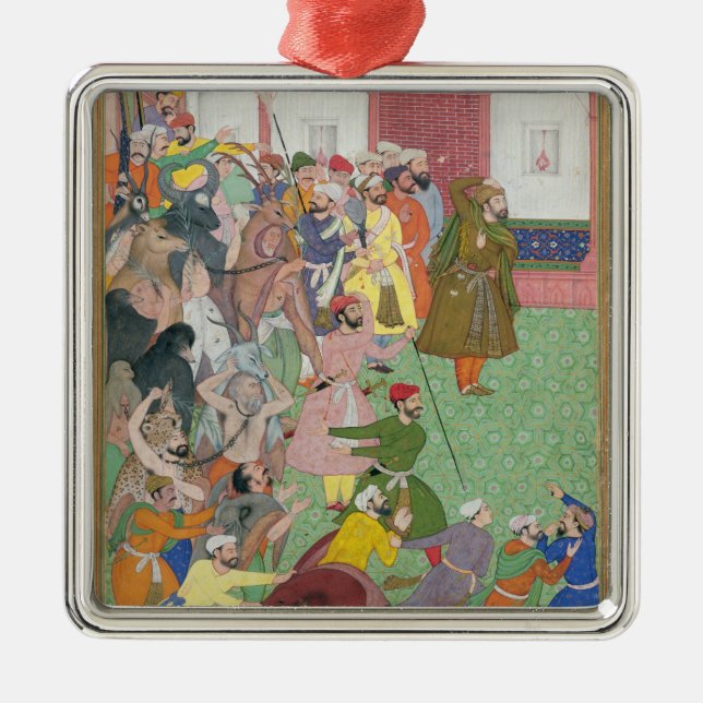 Ornement Carré Argenté Fatepur Sikiri, 1573 : Hasain Quli Khan-l Jahan (Devant)