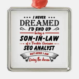 Ornement Carré Argenté Fils En Droit De L'Awesome Analyste SEO