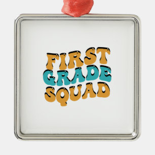 Ornement Carré Argenté First Grade Squad