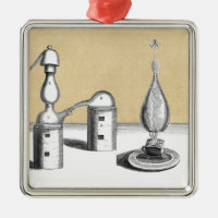 Flacon d'alchimie de l'athée et fiole d'alambic