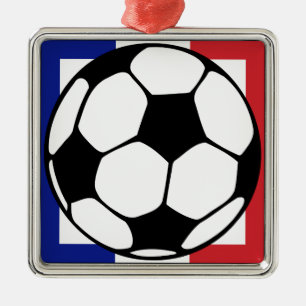 Ornement Carré Argenté football. francaise carré.