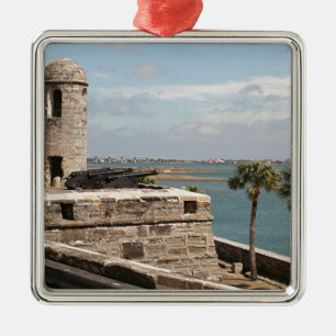 Ornement Carré Argenté Fort, St Augustine, la Floride, Etats-Unis