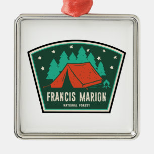 Ornement Carré Argenté Francis Marion Camping National Forest