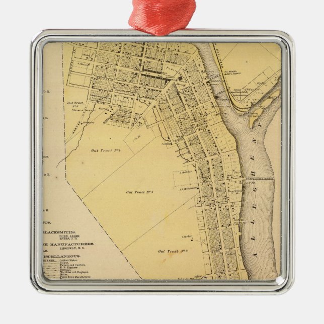 Ornement Carré Argenté Franklin (Devant)