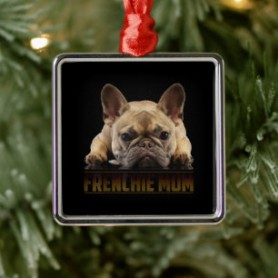Ornement Carré Argenté Frenchie Mama T Femmes French Bulldog Cadeau Chien