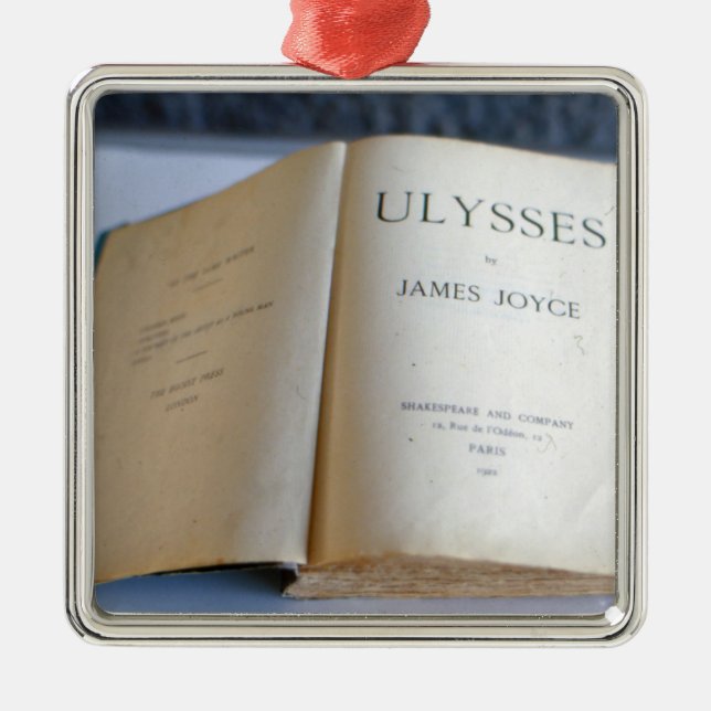 Ornement Carré Argenté Frontispice de "Ulysse" par James Joyce (Devant)