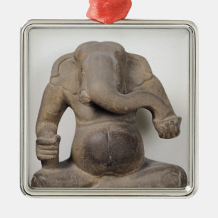 Ornement Carré Argenté Ganesh, des parents de Tuol Pheak