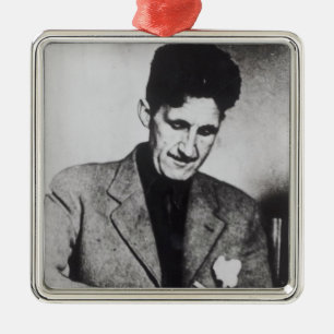 Ornement Carré Argenté George Orwell