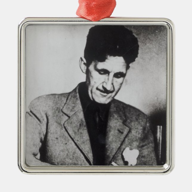Ornement Carré Argenté George Orwell (Devant)