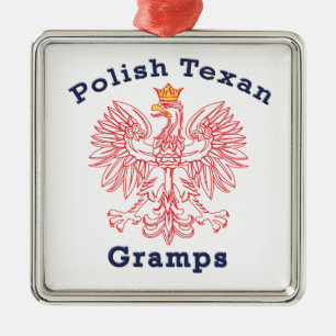 Ornement Carré Argenté Grampes d'aigle texane polonaise