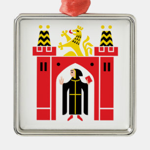 Ornement Carré Argenté Grand blason de Munich