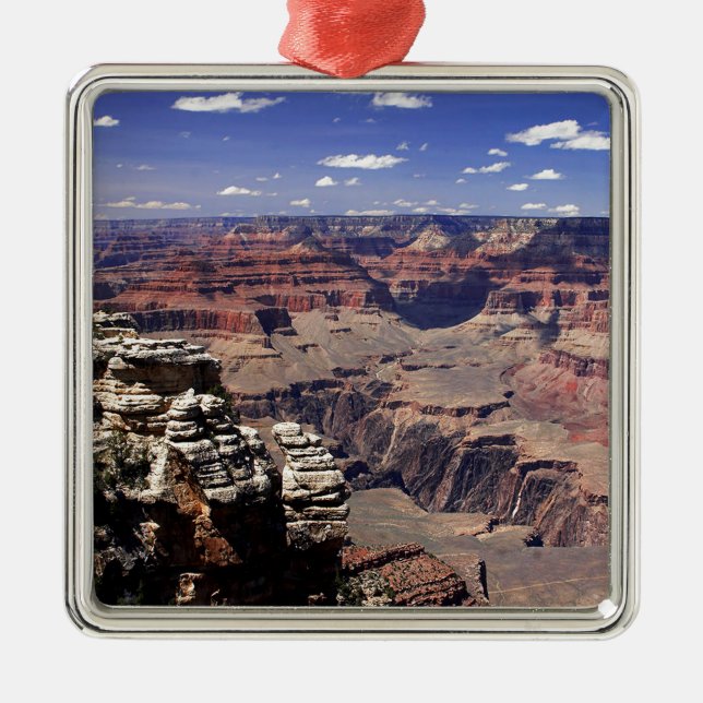 Ornement Carré Argenté Grand Canyon, Arizona (Devant)