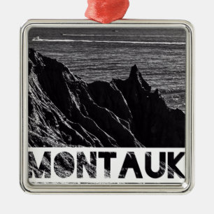 Ornement Carré Argenté graphique montauk