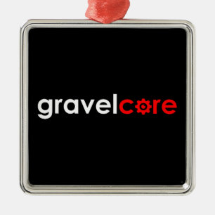 Ornement Carré Argenté Gravelcore Gravel Cycling