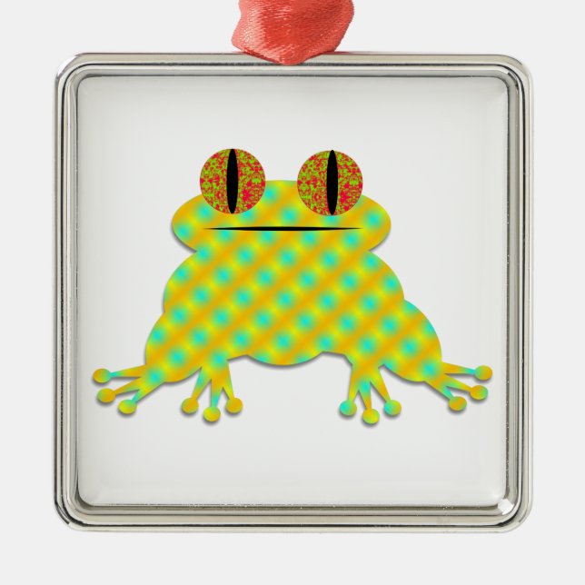 Ornement Carré Argenté Grenouille mûre (Devant)