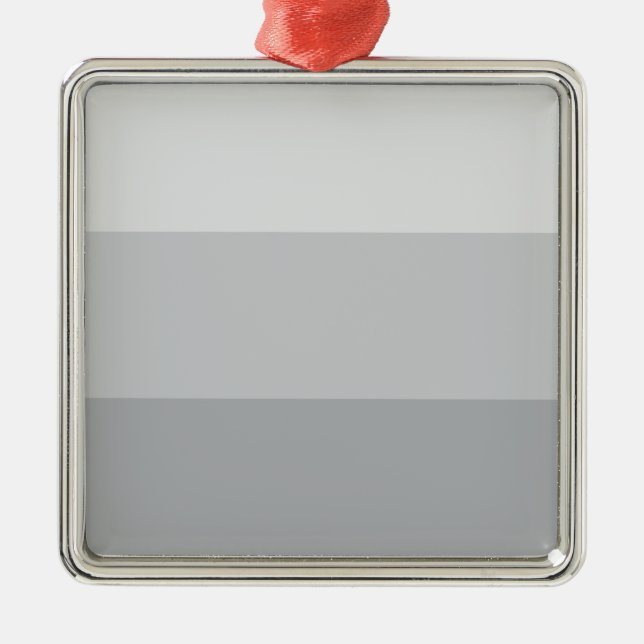 Ornement Carré Argenté Gris argenté rayé (Devant)
