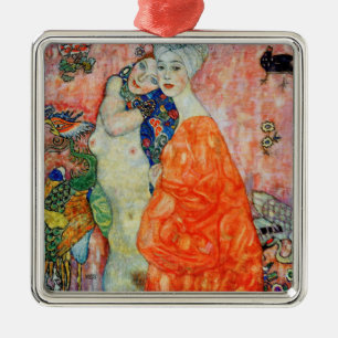 Ornement Carré Argenté Gustav Klimt - Femmes amis