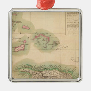 Ornement Carré Argenté Haïti et République dominicaine 68 septembre
