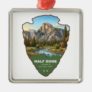 Ornement Carré Argenté Half Dome Parc national de Yosemite Arrowhead