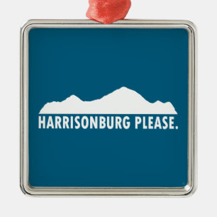 Ornement Carré Argenté Harrisonburg Virginie S'il vous plaît