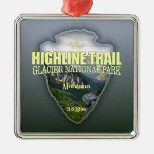 Ornement Carré Argenté Highline Trail (arrowhead)