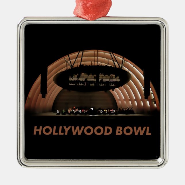 Ornement Carré Argenté Hollywood Bowl (Devant)