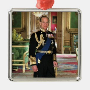 Ornement Carré Argenté Hommage au Prince Philip 1921-2021