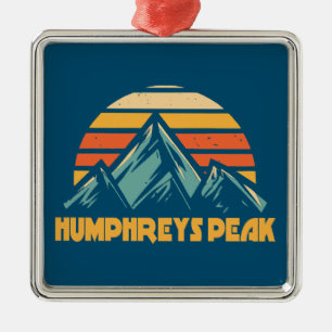 Ornement Carré Argenté Humphreys Peak Arizona Retro Turquoise