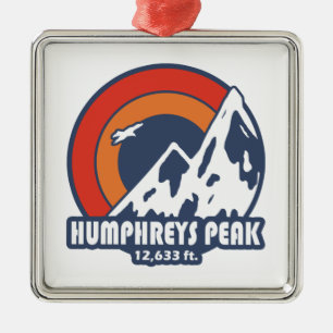 Ornement Carré Argenté Humphreys Peak Arizona Sun Eagle
