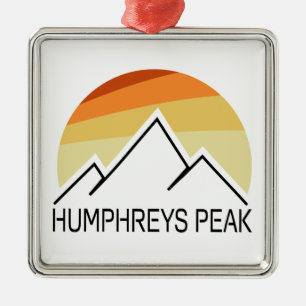 Ornement Carré Argenté Humphreys Peak Retro