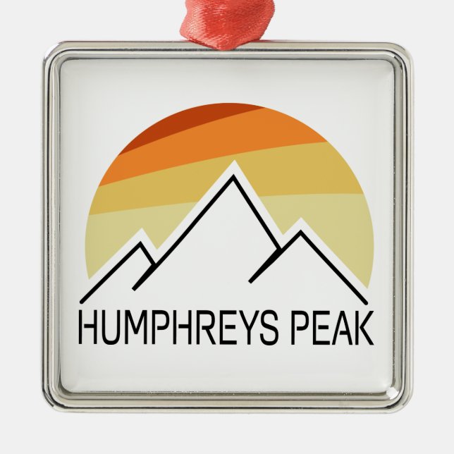 Ornement Carré Argenté Humphreys Peak Retro (Devant)