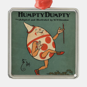 Ornement Carré Argenté Humpty Dumpty