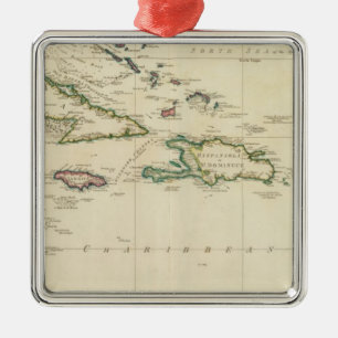 Ornement Carré Argenté Îles de l'Inde occidentale 2