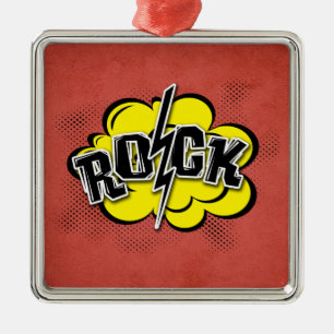 Ornement Carré Argenté Illustration de style bande dessinée