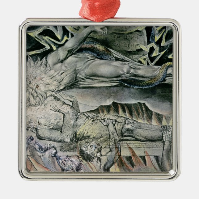 Ornement Carré Argenté Illustrations de William Blake | du livre du (Devant)