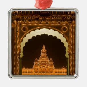 Ornement Carré Argenté INDE, Karnataka, Mysore : Palais du Majaraja (b. 3