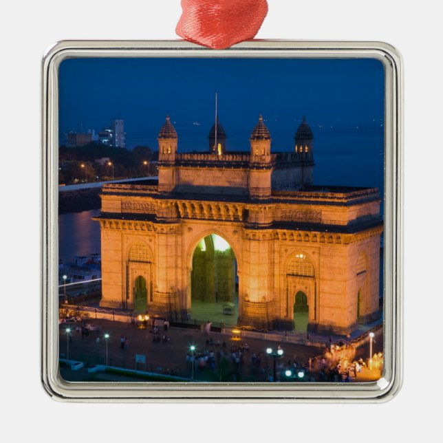 Ornement Carré Argenté INDE, Mumbai (Bombay) : Porte d'entrée de l'Inde / (Devant)