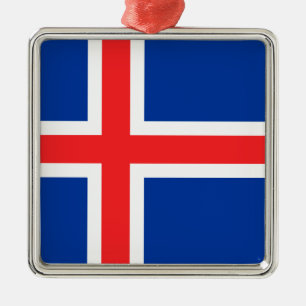 Ornement Carré Argenté Islande