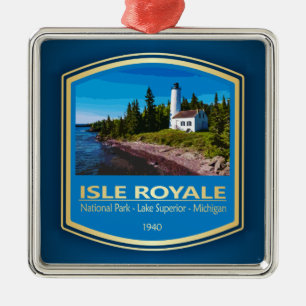 Ornement Carré Argenté Isle Royale NP (PF1)