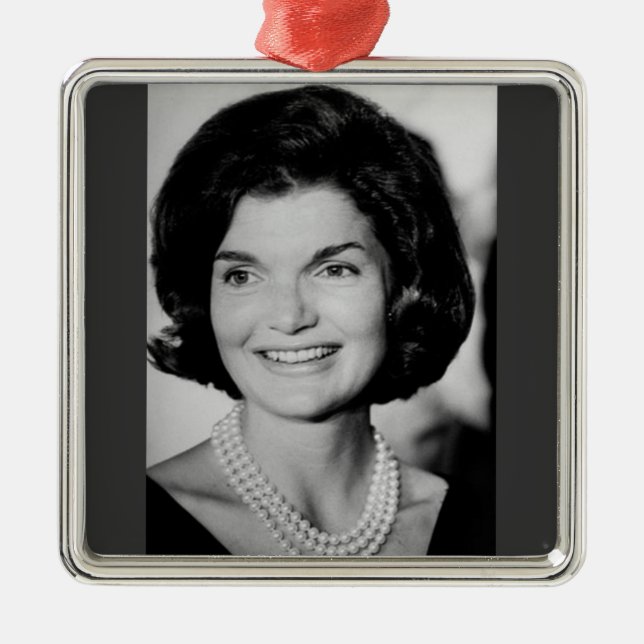 Ornement Carré Argenté Jackie Kennedy (Devant)