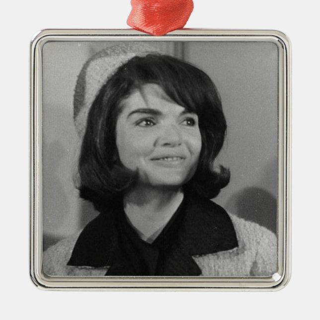Ornement Carré Argenté Jackie Kennedy (Devant)