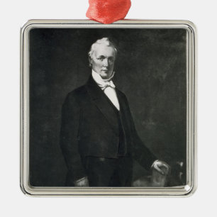 Ornement Carré Argenté James Buchanan, 15ème président de l'état uni